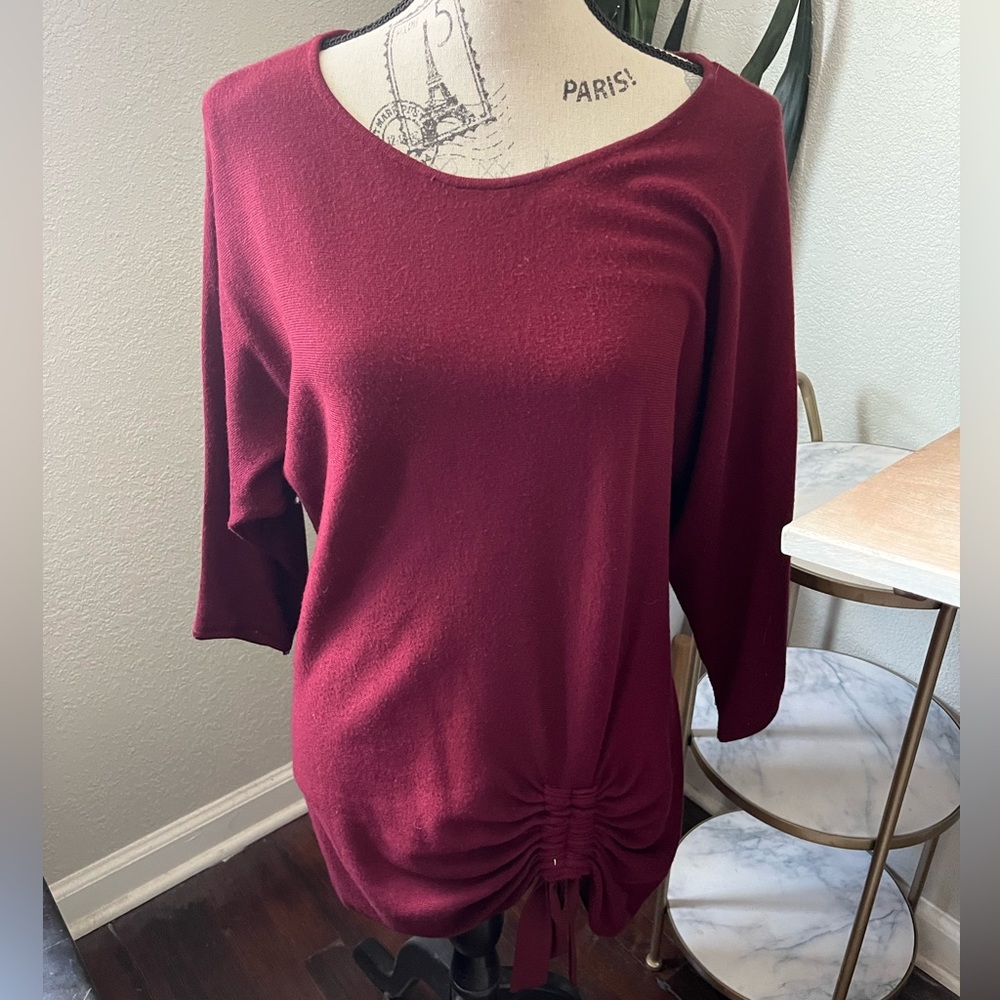 Maroon 3/4 Sleeve Tunic